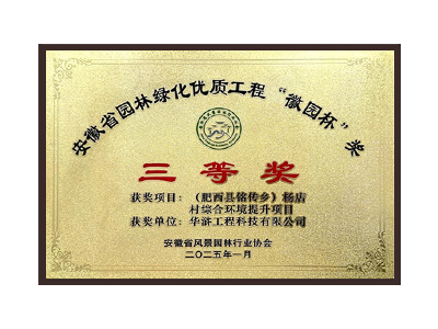 金华荣获2025“徽园杯”奖三等奖
